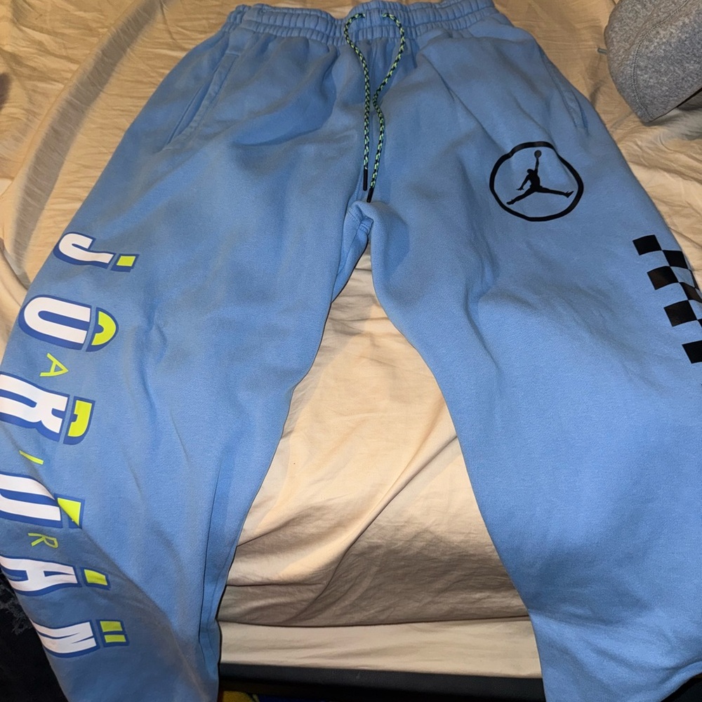 Jordan Kids Light Blue Sweatpants with Logo